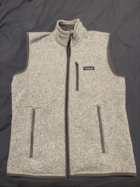 Patagonia Gray Heather Full-Zip Fleece Vest